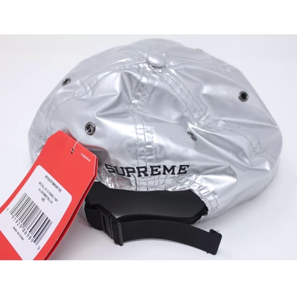 SUPREME x North Face Silver 6-Panel Hat SS18 - Picture 2 of 6